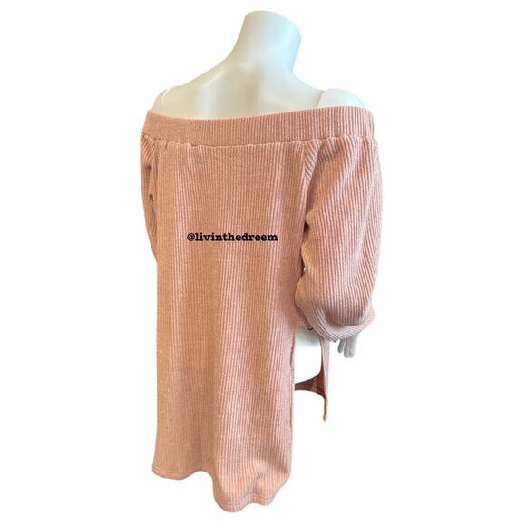 #T83 SABO Skirt Soft Ribbed Off The Shoulder Sweater SZ L $79 - Picture 8 of 15